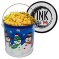 One Gallon Popcorn Tin - Whimsical Snowmen